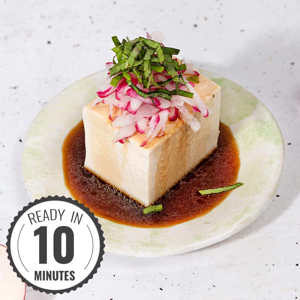 japanese silken tofu with radish and basil - Article 1
